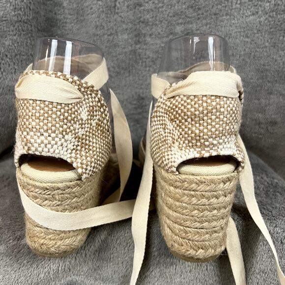 Castaner Carina Wedge Heel Sandals Womens 7 Sand Rope Sole Resort Vacation - Picture 5 of 16